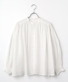 maison de F / メゾンドエフ シャツ・ブラウス | フレンチリネン　シャーリングブラウス