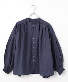 maison de F / メゾンドエフ シャツ・ブラウス | フレンチリネン　シャーリングブラウス