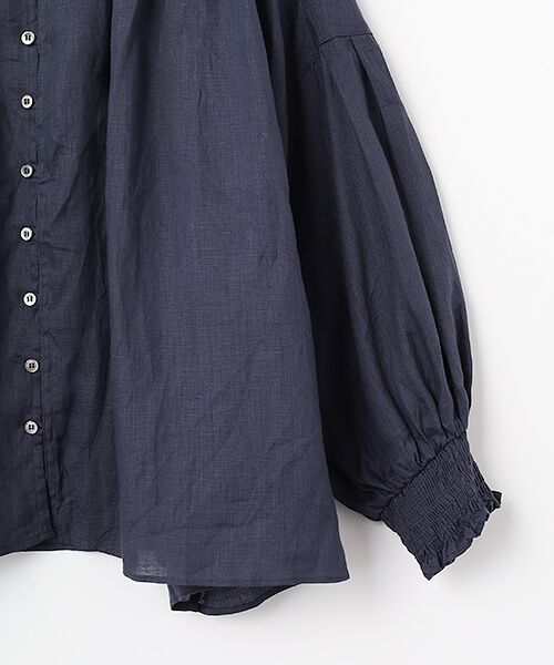 maison de F / メゾンドエフ シャツ・ブラウス | フレンチリネン　シャーリングブラウス | 詳細5