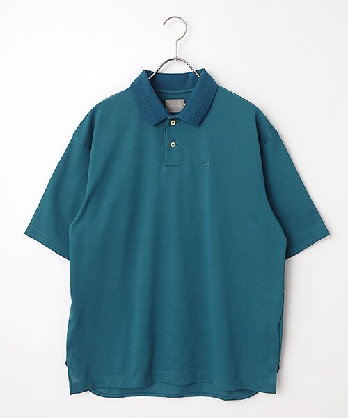 maison de F / メゾンドエフ ポロシャツ | GIZA COTTON PIQUE POLO　SHIRT（teal blue）