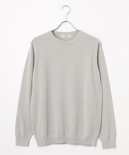 maison de F / メゾンドエフ ニット・セーター | ICE COTTON LONG CREWNECK（グレー）