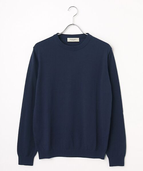 maison de F / メゾンドエフ ニット・セーター | ICE COTTON LONG CREWNECK（ネイビー）