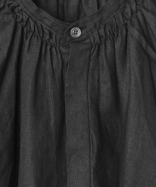 maison de F / メゾンドエフ シャツ・ブラウス | フレンチリネン　比翼明きシャーリングワイドブラウス | 詳細2