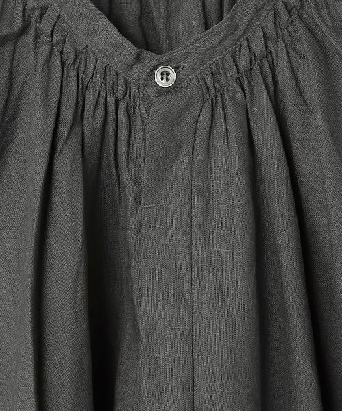 maison de F / メゾンドエフ シャツ・ブラウス | フレンチリネン　比翼明きシャーリングワイドブラウス | 詳細7