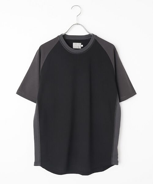 maison de F / メゾンドエフ Tシャツ | BL-COLOR RAGLAN SLEEVE TEE（black）