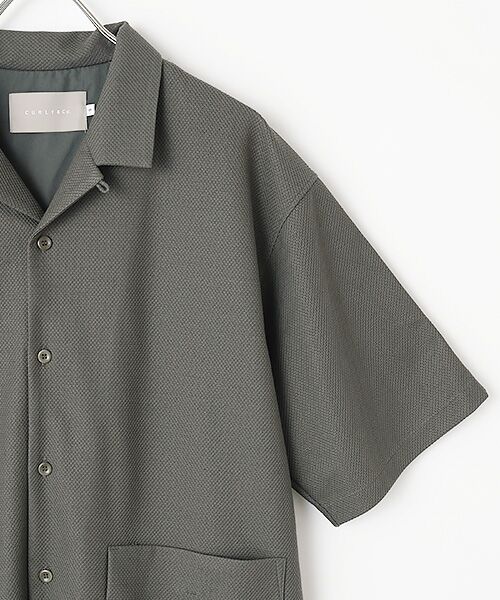 maison de F / メゾンドエフ シャツ・ブラウス | BIRD’S　EYE JERSEY OPEN-COLLAR SHIRT | 詳細4