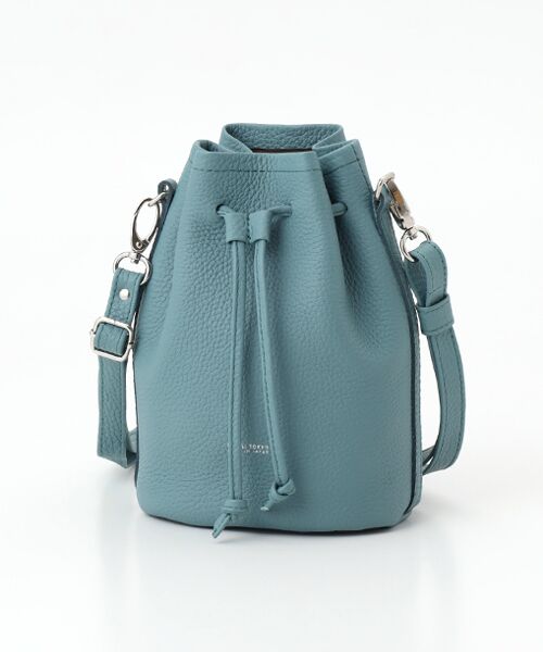 maison de F / メゾンドエフ ショルダーバッグ | Emboss Mini Purse Bag（ストラップ付き）（スカイ）