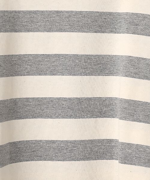 maison de F / メゾンドエフ Tシャツ | 度詰め天竺ボーダー　ギャザースリーブPO | 詳細4