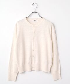 maison de F / メゾンドエフ カーディガン・ボレロ | French Pure Linen　クルーネックカーディガン