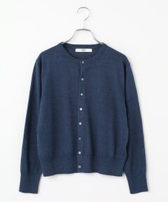 maison de F / メゾンドエフ カーディガン・ボレロ | French Pure Linen　クルーネックカーディガン