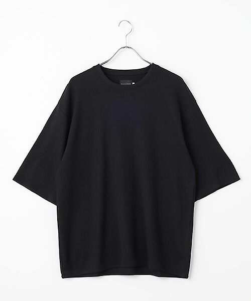 maison de F / メゾンドエフ Tシャツ | ＰＲＩＭＥ ＷＯＯＬ　ＷＡＦＦＬＥ　ＴＥＥ（black）
