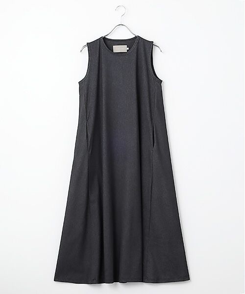 maison de F / メゾンドエフ ロング・マキシ丈ワンピース | T/C TRICOT SLEEVELESS DRESS（charcoal）