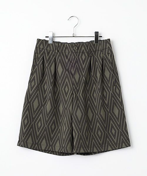 maison de F / メゾンドエフ ショート・ハーフ・半端丈パンツ | TRIBAL ARGYLE SHORTS（mossgray）