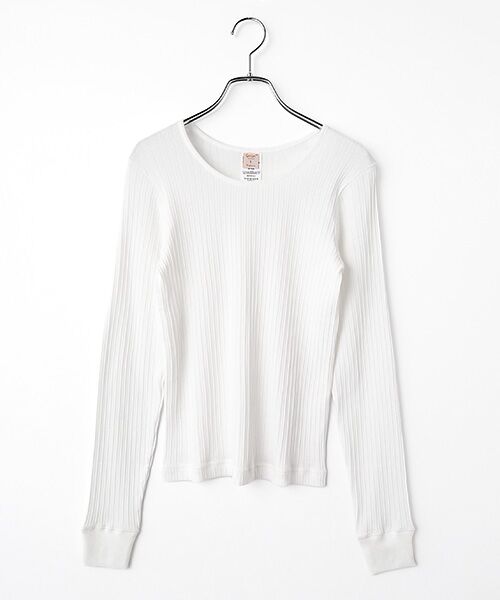 maison de F / メゾンドエフ カットソー | GUAVA 針抜きラウンドネック　ジャストフィット　カットソー（bianco）