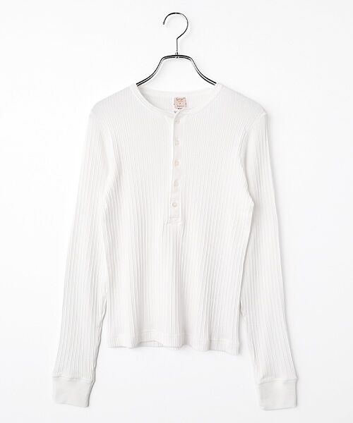 maison de F / メゾンドエフ カットソー | ORIGANO 針抜きヘンリーネック　ジャストフィット　カットソー（bianco）