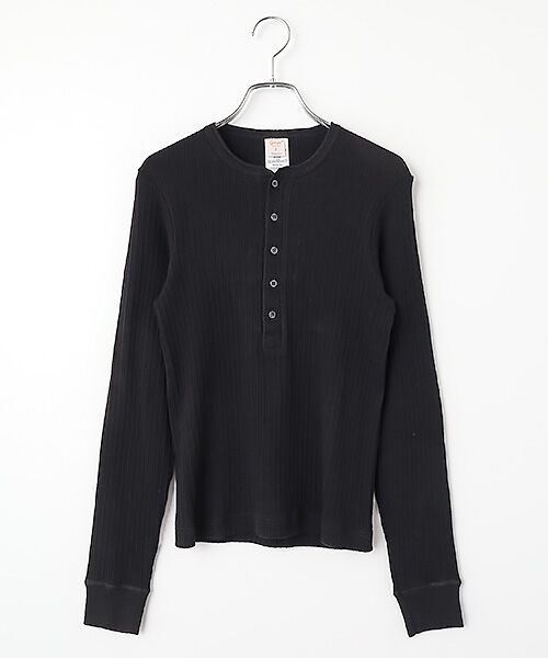 maison de F / メゾンドエフ カットソー | ORIGANO 針抜きヘンリーネック　ジャストフィット　カットソー（nero）