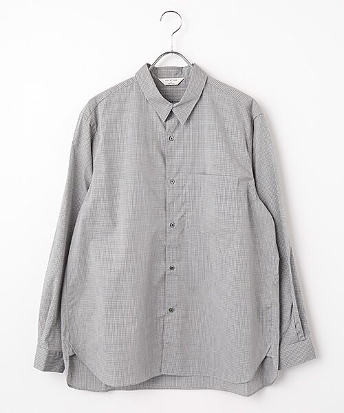 maison de F / メゾンドエフ シャツ・ブラウス | Regular collar shirt（SH00221 ）（GREY CHECK）