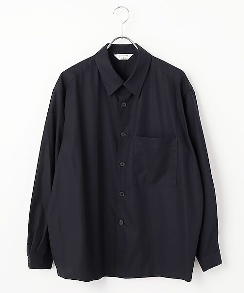 maison de F / メゾンドエフ シャツ・ブラウス | Cotton twill shirt jacket（SH04263）（INK BLACK）