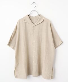 maison de F / メゾンドエフ シャツ・ブラウス | コットンキュプラリネン　イタリアンカラーシャツ