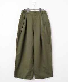 maison de F / メゾンドエフ その他パンツ | 綿麻ツイル　タックワイドパンツ
