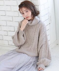 MAJESTIC LEGON / マジェスティックレゴン ニット・セーター | ケーブルボリュームショートニット