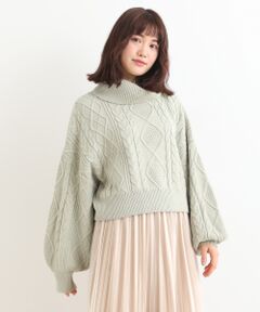 MAJESTIC LEGON / マジェスティックレゴン ニット・セーター | ケーブルボリュームショートニット