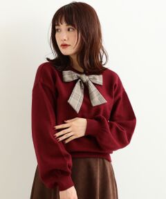 MAJESTIC LEGON / マジェスティックレゴン ニット・セーター | 前後2wayリボンニット