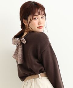 MAJESTIC LEGON / マジェスティックレゴン ニット・セーター | 前後2wayリボンニット