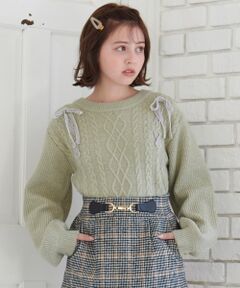 MAJESTIC LEGON / マジェスティックレゴン ニット・セーター | レースアップキラキラニット