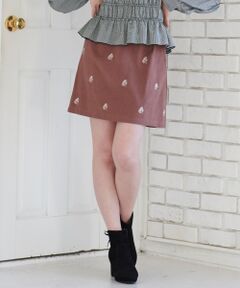 MAJESTIC LEGON / マジェスティックレゴン ミニ・ひざ丈スカート | エンブロイダリースカート