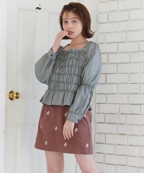 MAJESTIC LEGON / マジェスティックレゴン ミニ・ひざ丈スカート | エンブロイダリースカート | 詳細21