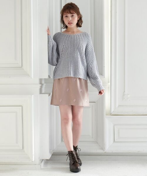 MAJESTIC LEGON / マジェスティックレゴン ミニ・ひざ丈スカート | エンブロイダリースカート | 詳細26