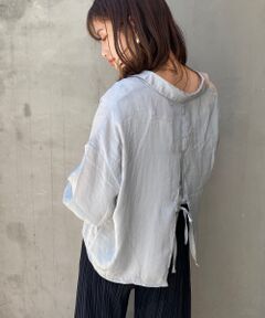 MAJESTIC LEGON / マジェスティックレゴン シャツ・ブラウス | バックスリットサテンシャツ