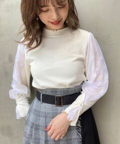 MAJESTIC LEGON / マジェスティックレゴン カットソー | スフレフラワーリブトップス