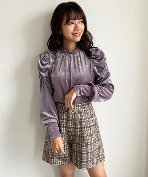 MAJESTIC LEGON / マジェスティックレゴン カットソー | ベロアパワショルトップス | 詳細3