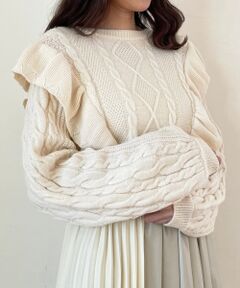 MAJESTIC LEGON / マジェスティックレゴン ニット・セーター | ケーブルフリルニット