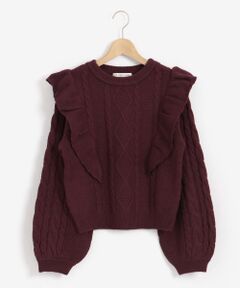 MAJESTIC LEGON / マジェスティックレゴン ニット・セーター | ケーブルフリルニット