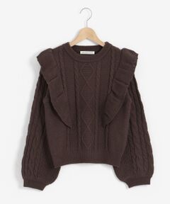 MAJESTIC LEGON / マジェスティックレゴン ニット・セーター | ケーブルフリルニット