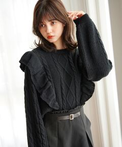 MAJESTIC LEGON / マジェスティックレゴン ニット・セーター | ケーブルフリルニット