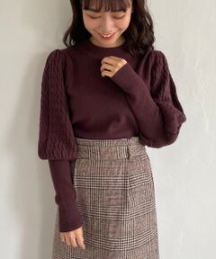 MAJESTIC LEGON / マジェスティックレゴン ニット・セーター | ケーブルパフスリーブニット