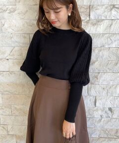 MAJESTIC LEGON / マジェスティックレゴン ニット・セーター | ケーブルパフスリーブニット