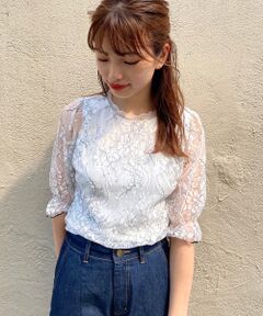 MAJESTIC LEGON / マジェスティックレゴン シャツ・ブラウス | バックリボンレースブラウス