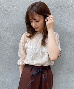 MAJESTIC LEGON / マジェスティックレゴン シャツ・ブラウス | バックリボンレースブラウス