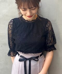 MAJESTIC LEGON / マジェスティックレゴン シャツ・ブラウス | バックリボンレースブラウス