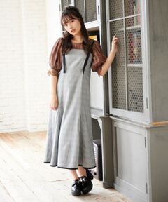 MAJESTIC LEGON / マジェスティックレゴン ロング・マキシ丈ワンピース | レトロチェックキャミワンピース