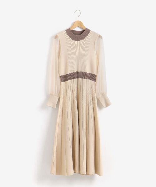 MAJESTIC LEGON / マジェスティックレゴン ロング・マキシ丈ワンピース | バイカラーニットワンピース | 詳細16