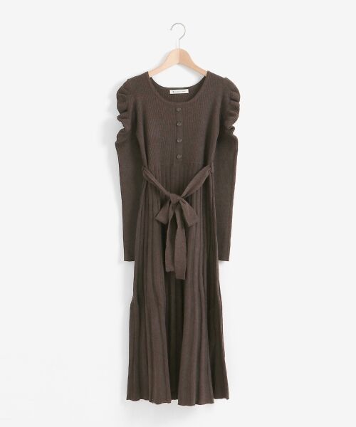 MAJESTIC LEGON / マジェスティックレゴン ロング・マキシ丈ワンピース | パフスリーブロングニットワンピース | 詳細20