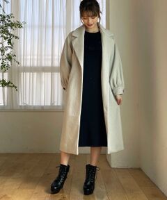 MAJESTIC LEGON / マジェスティックレゴン その他アウター | ニュアンスチェックガウンコート