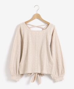 MAJESTIC LEGON / マジェスティックレゴン カットソー | バックリボンジャカードトップス