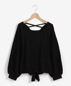 MAJESTIC LEGON / マジェスティックレゴン カットソー | バックリボンジャカードトップス